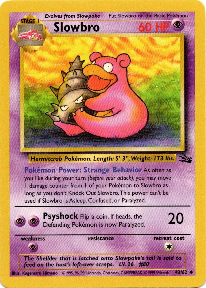 Slowbro (43/62) [Fossil Unlimited] | Jomio and Rueliete's Cards and Comics