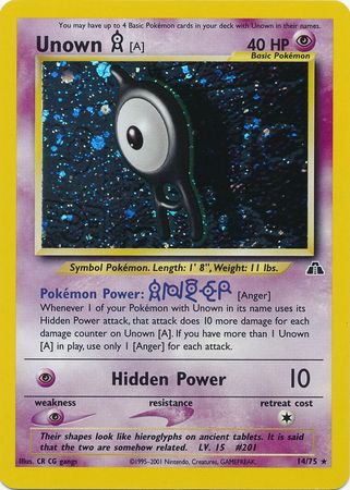 Unown [A] (14/75) [Neo Discovery Unlimited] | Jomio and Rueliete's Cards and Comics