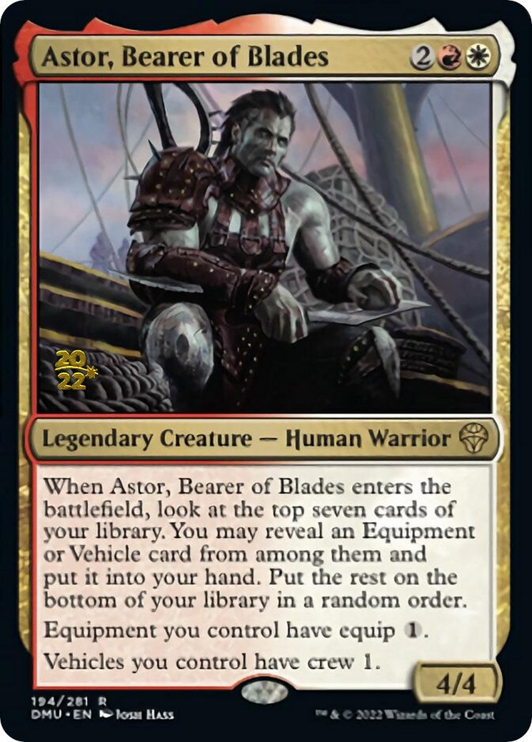 Astor, Bearer of Blades [Dominaria United Prerelease Promos] | Jomio and Rueliete's Cards and Comics