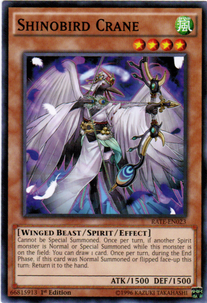 Shinobird Crane [RATE-EN023] Common | Jomio and Rueliete's Cards and Comics