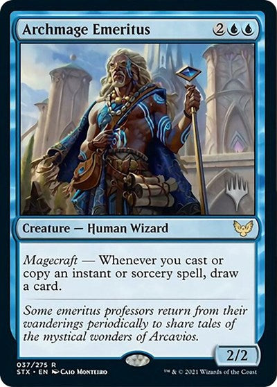 Archmage Emeritus (Promo Pack) [Strixhaven: School of Mages Promos] | Jomio and Rueliete's Cards and Comics