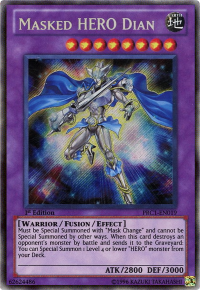 Masked HERO Dian [PRC1-EN019] Secret Rare | Jomio and Rueliete's Cards and Comics
