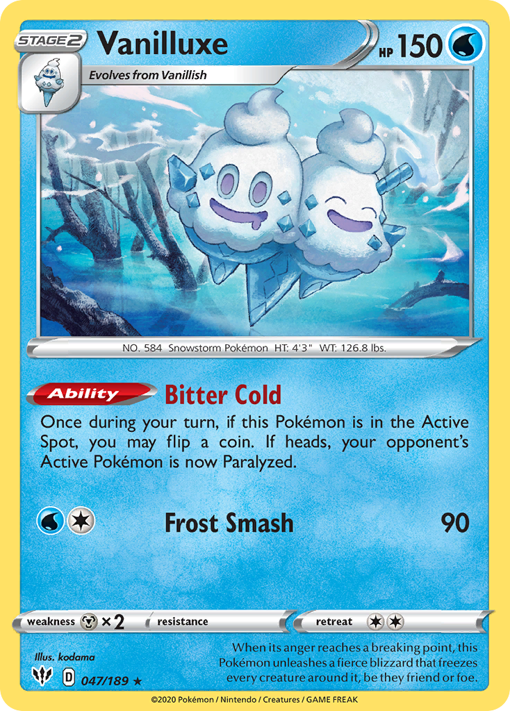 Vanilluxe (047/189) [Sword & Shield: Darkness Ablaze] | Jomio and Rueliete's Cards and Comics