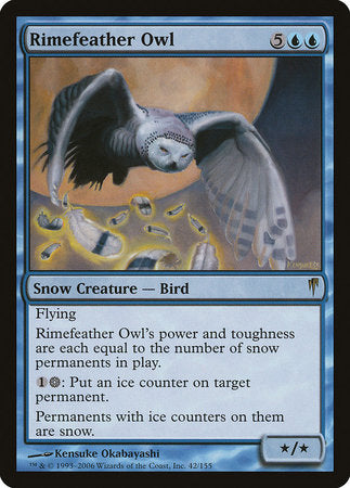 Rimefeather Owl [Coldsnap] | Jomio and Rueliete's Cards and Comics