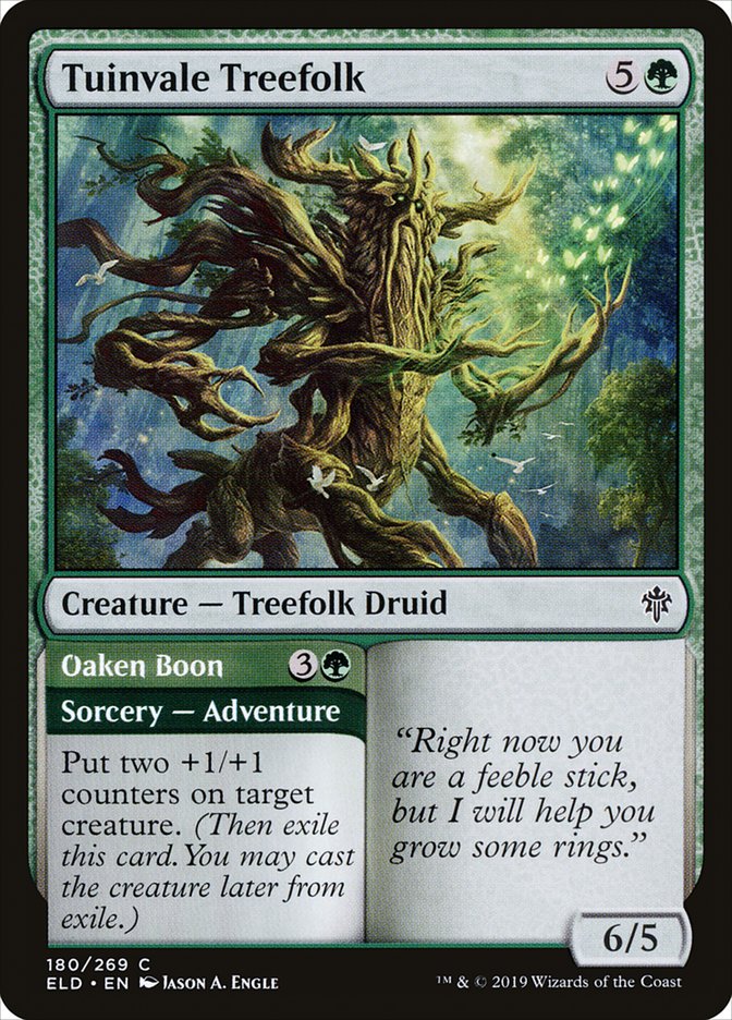 Tuinvale Treefolk // Oaken Boon [Throne of Eldraine] | Jomio and Rueliete's Cards and Comics