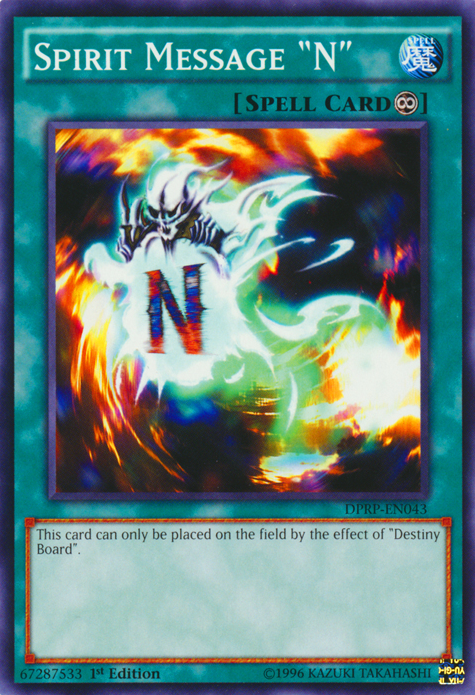 Spirit Message "N" [DPRP-EN043] Common | Jomio and Rueliete's Cards and Comics