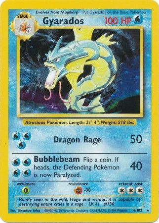 Gyarados (6/102) [Base Set Unlimited] | Jomio and Rueliete's Cards and Comics