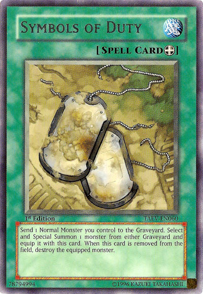Symbols of Duty [TAEV-EN060] Rare | Jomio and Rueliete's Cards and Comics