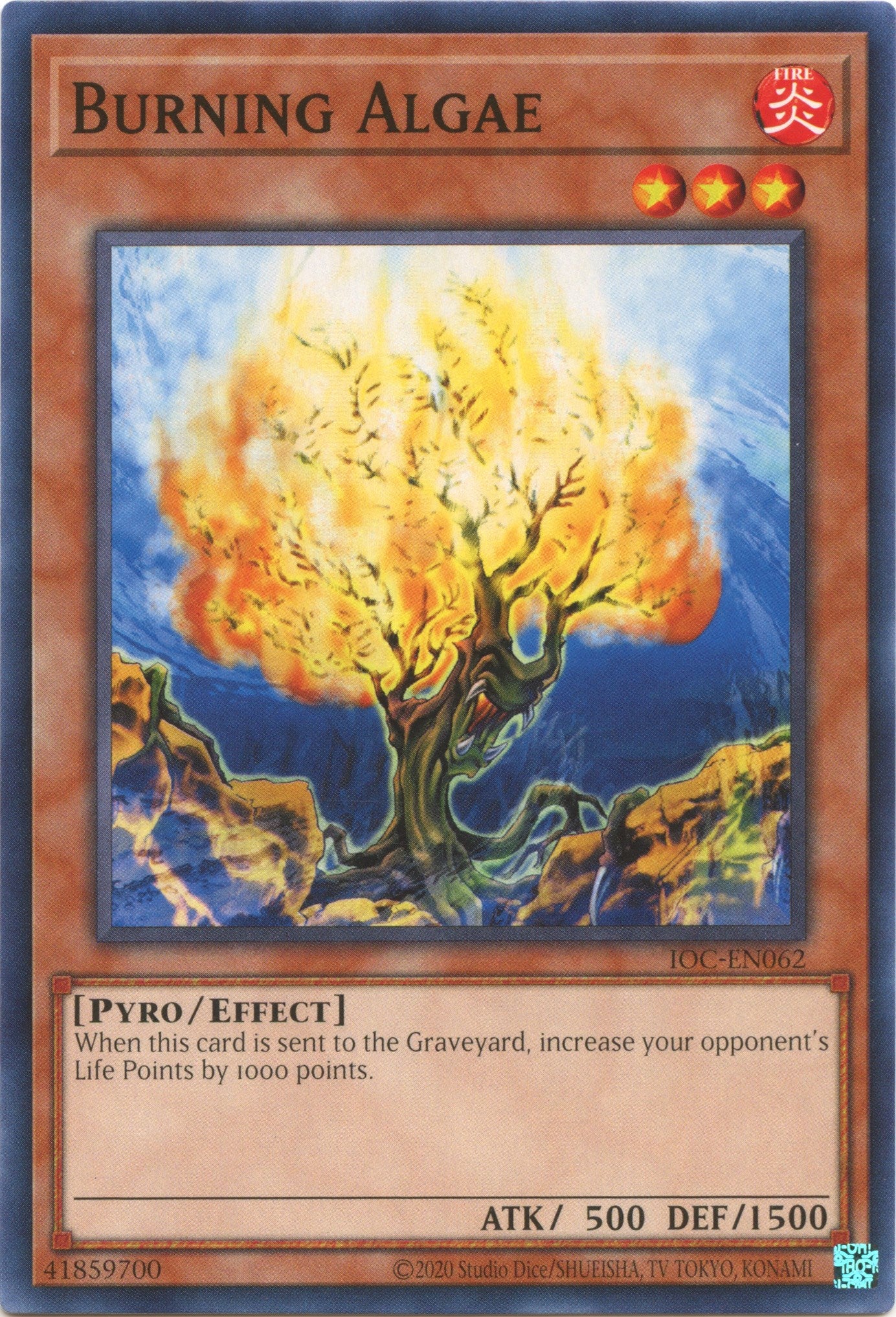 Burning Algae (25th Anniversary) [IOC-EN062] Common | Jomio and Rueliete's Cards and Comics
