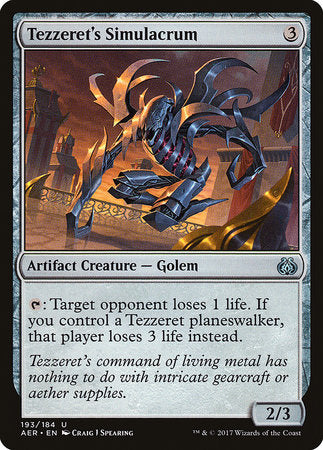 Tezzeret's Simulacrum [Aether Revolt] | Jomio and Rueliete's Cards and Comics