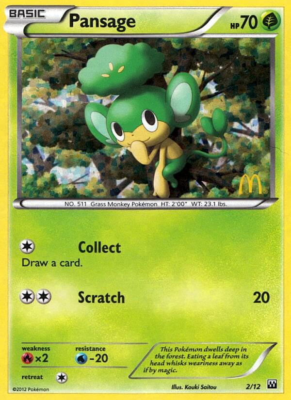 Pansage (2/12) [McDonald's Promos: 2012 Collection] | Jomio and Rueliete's Cards and Comics