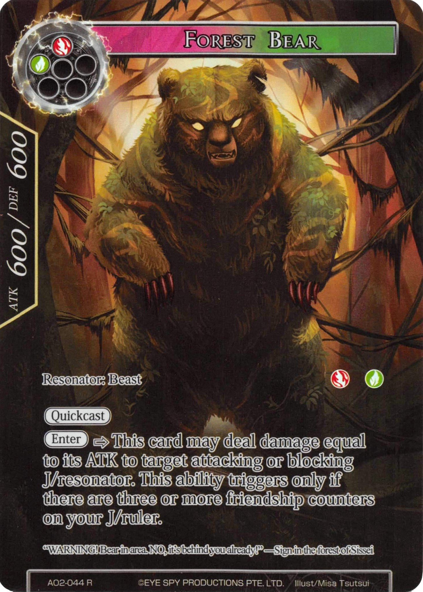 Forest Bear (Full Art) (AO2-044) [Alice Origin II] | Jomio and Rueliete's Cards and Comics