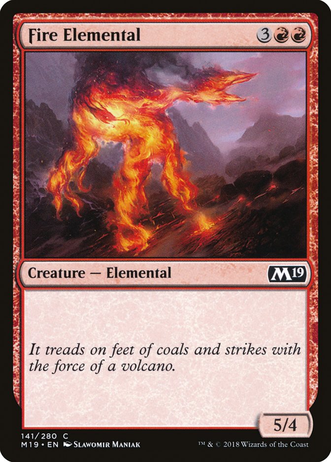 Fire Elemental [Core Set 2019] | Jomio and Rueliete's Cards and Comics