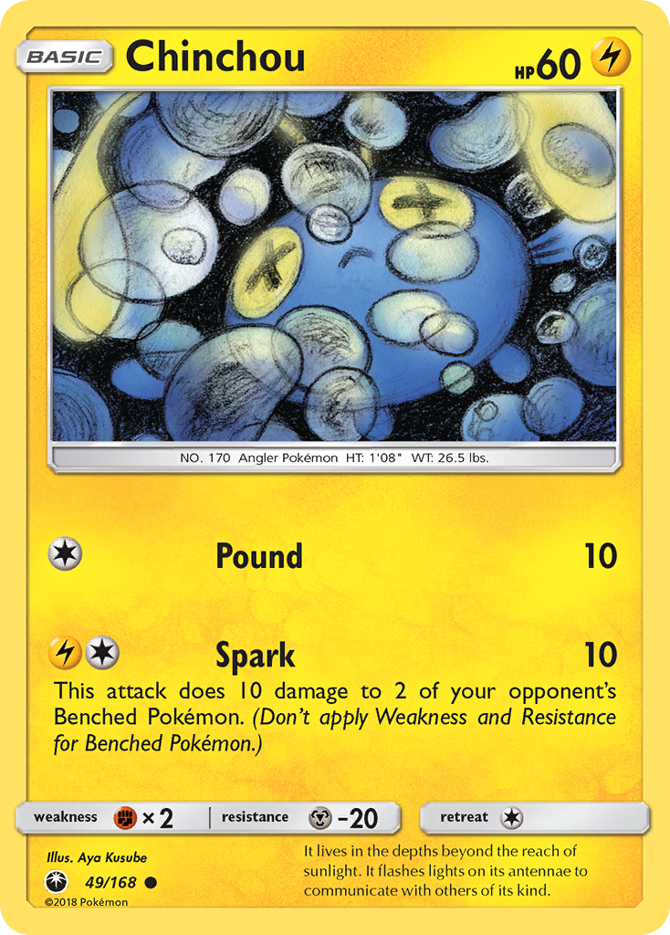 Chinchou (49/168) [Sun & Moon: Celestial Storm] | Jomio and Rueliete's Cards and Comics