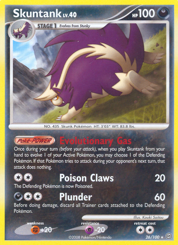 Skuntank (26/100) [Diamond & Pearl: Stormfront] | Jomio and Rueliete's Cards and Comics