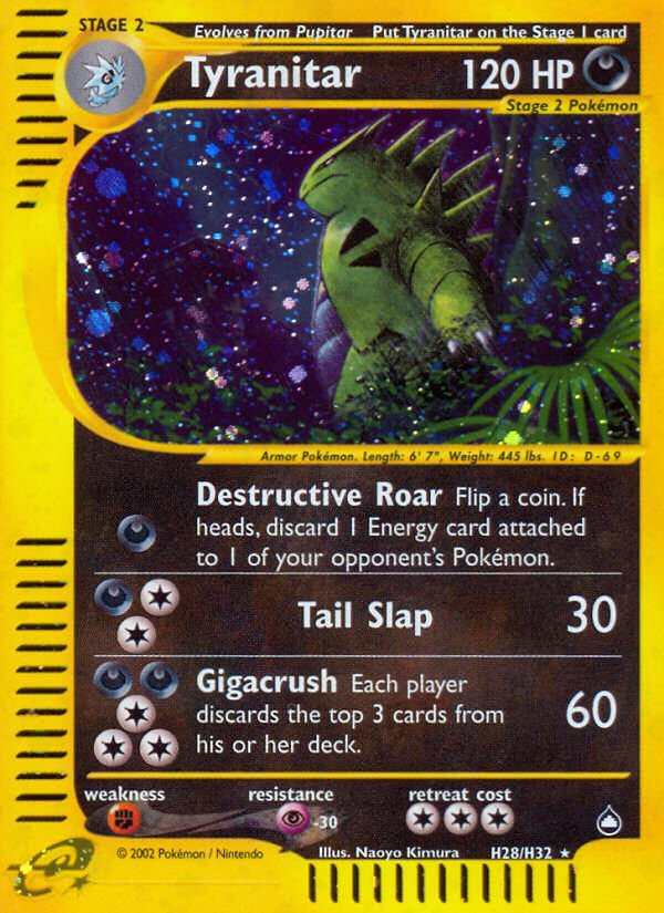 Tyranitar (H28/H32) [Aquapolis] | Jomio and Rueliete's Cards and Comics