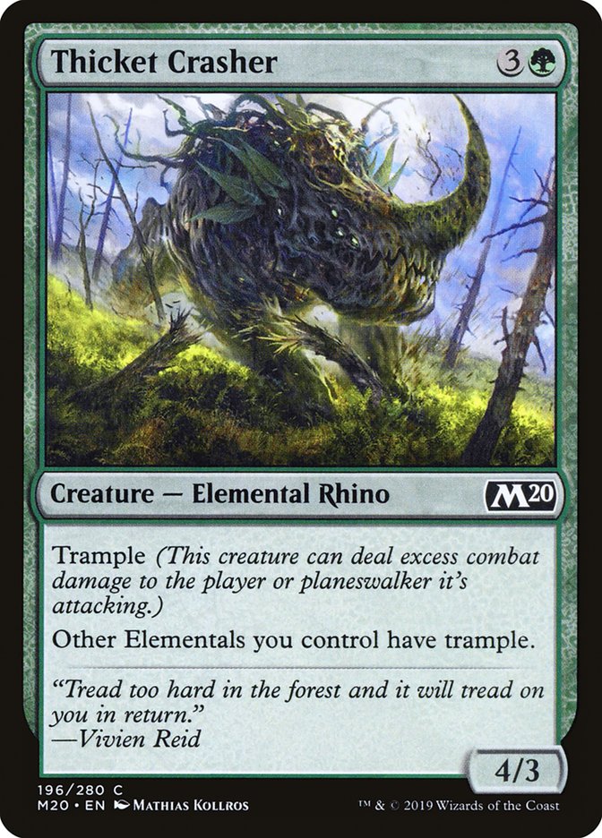 Thicket Crasher [Core Set 2020] | Jomio and Rueliete's Cards and Comics