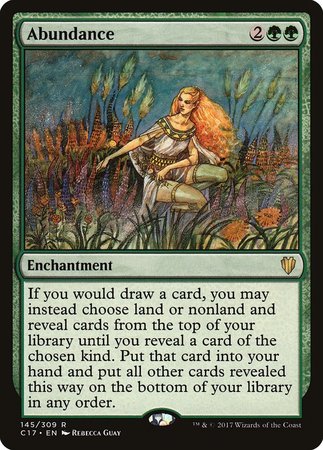 Abundance [Commander 2017] | Jomio and Rueliete's Cards and Comics