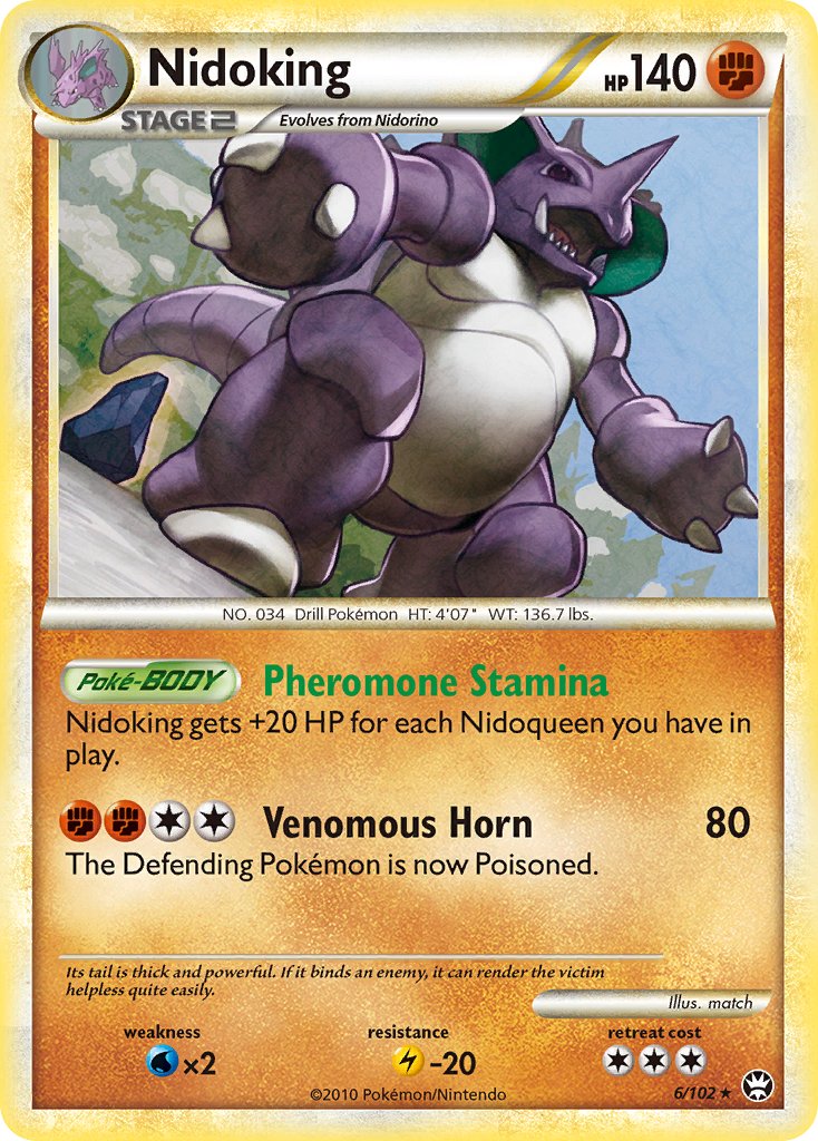 Nidoking (6/102) (Theme Deck Exclusive) [HeartGold & SoulSilver: Triumphant] | Jomio and Rueliete's Cards and Comics