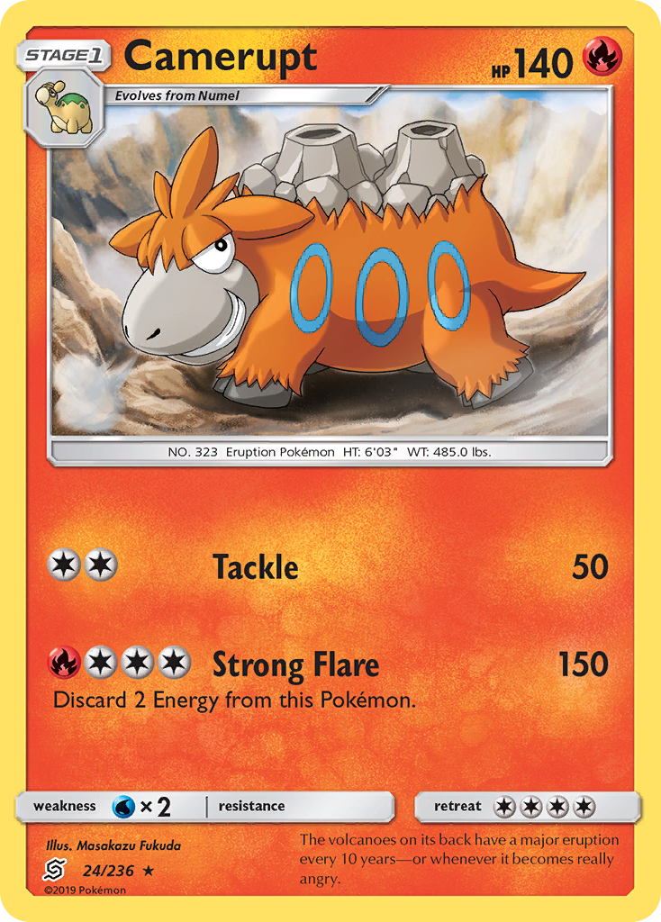 Camerupt (24/236) [Sun & Moon: Unified Minds] | Jomio and Rueliete's Cards and Comics