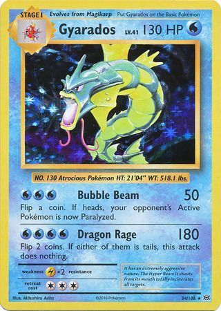 Gyarados (34/108) [XY: Evolutions] | Jomio and Rueliete's Cards and Comics