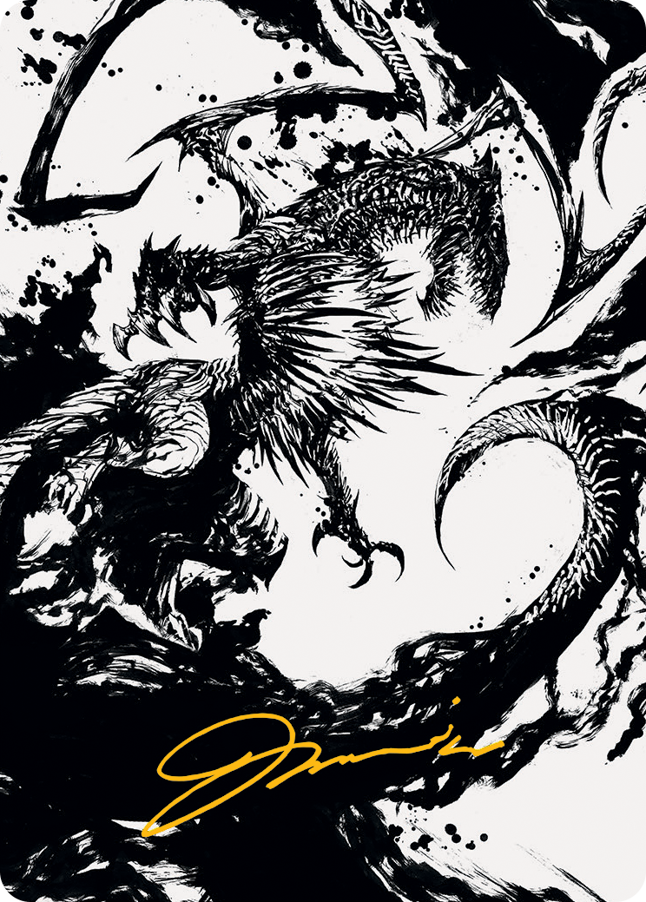 Skithiryx, the Blight Dragon Art Card (Gold-Stamped Signature) [March of the Machine Art Series] | Jomio and Rueliete's Cards and Comics