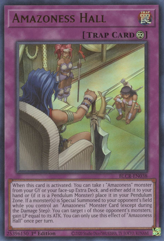 Amazoness Hall [BLCR-EN038] Ultra Rare | Jomio and Rueliete's Cards and Comics