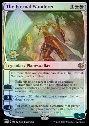 The Eternal Wanderer [Phyrexia: All Will Be One Prerelease Promos] | Jomio and Rueliete's Cards and Comics