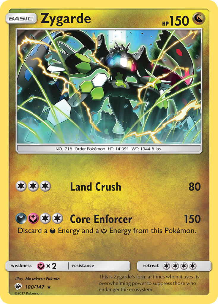 Zygarde (100/147) [Sun & Moon: Burning Shadows] | Jomio and Rueliete's Cards and Comics
