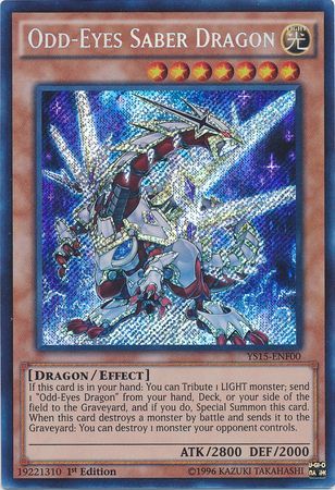 Odd-Eyes Saber Dragon [YS15-ENF00] Secret Rare | Jomio and Rueliete's Cards and Comics