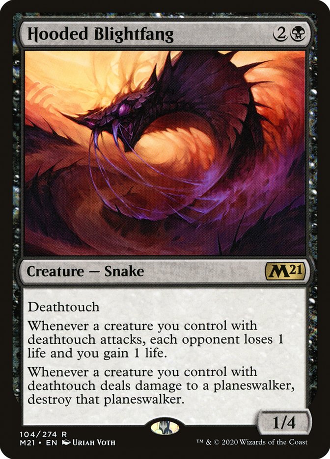 Hooded Blightfang [Core Set 2021] | Jomio and Rueliete's Cards and Comics