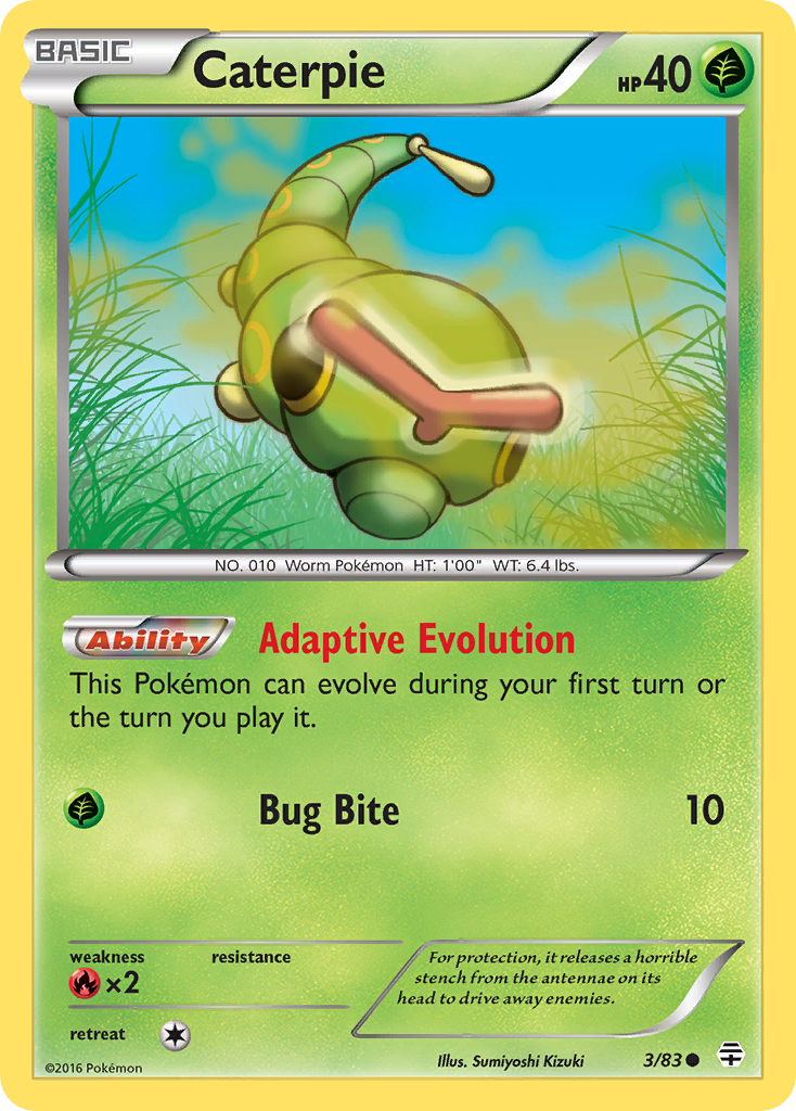 Caterpie (3/83) [XY: Generations] | Jomio and Rueliete's Cards and Comics