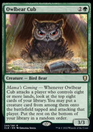 Owlbear Cub [Commander Legends: Battle for Baldur's Gate] | Jomio and Rueliete's Cards and Comics