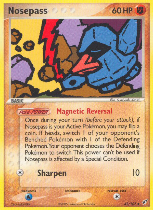 Nosepass (42/107) [EX: Deoxys] | Jomio and Rueliete's Cards and Comics