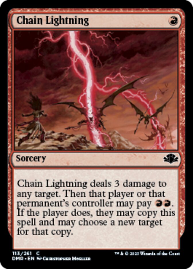 Chain Lightning [Dominaria Remastered] | Jomio and Rueliete's Cards and Comics