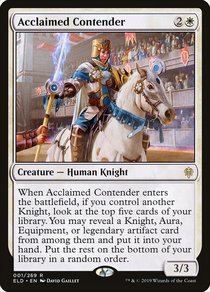Acclaimed Contender [Throne of Eldraine] | Jomio and Rueliete's Cards and Comics