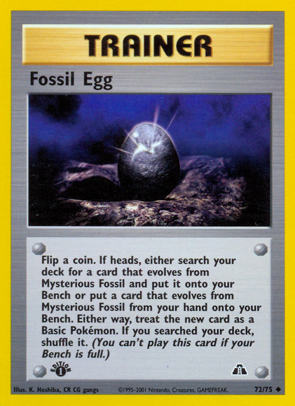 Fossil Egg (72/75) [Neo Discovery 1st Edition] | Jomio and Rueliete's Cards and Comics