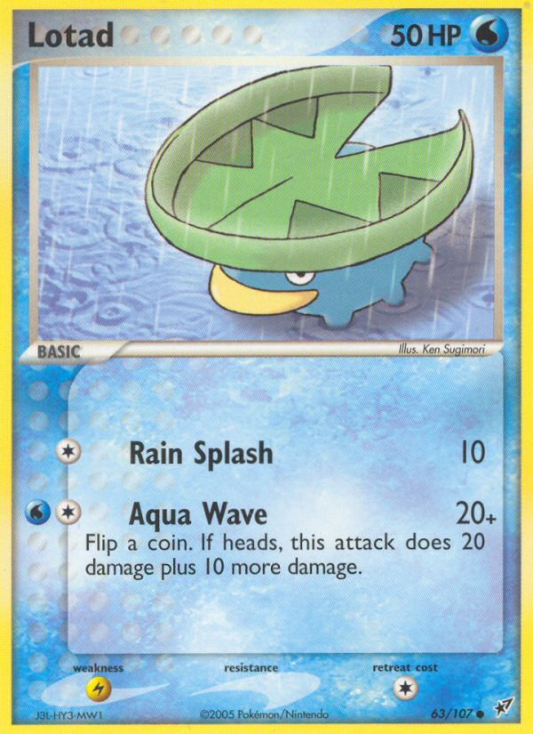 Lotad (63/107) [EX: Deoxys] | Jomio and Rueliete's Cards and Comics