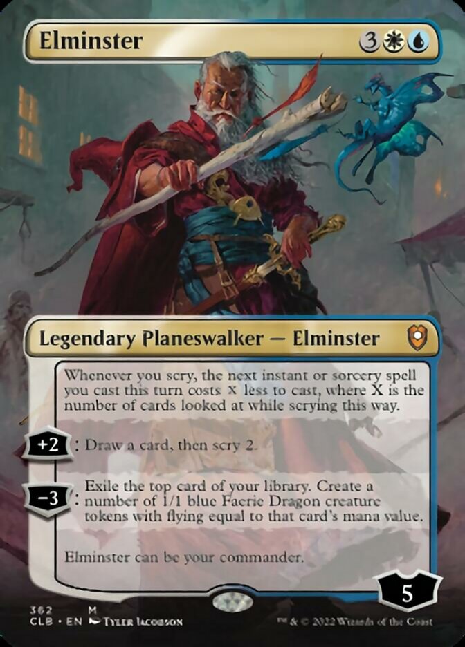 Elminster (Borderless) [Commander Legends: Battle for Baldur's Gate] | Jomio and Rueliete's Cards and Comics