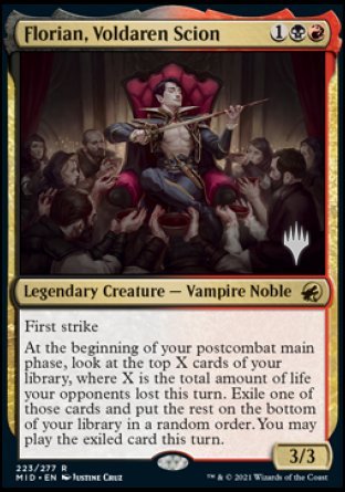 Florian, Voldaren Scion (Promo Pack) [Innistrad: Midnight Hunt Promos] | Jomio and Rueliete's Cards and Comics