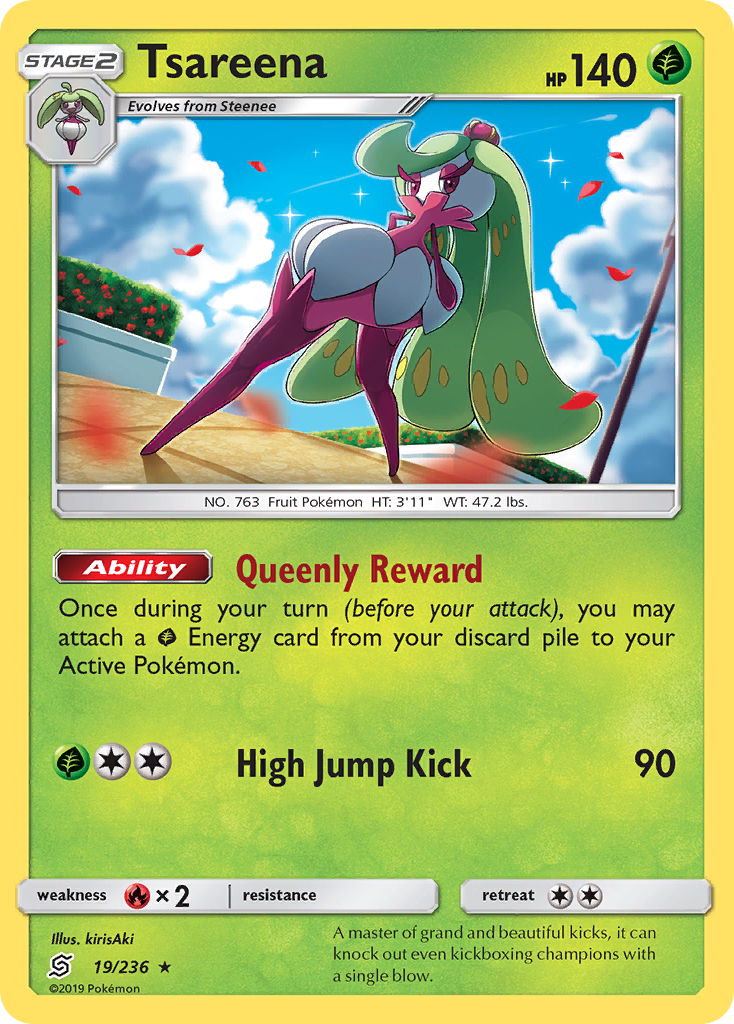 Tsareena (19/236) [Sun & Moon: Unified Minds] | Jomio and Rueliete's Cards and Comics