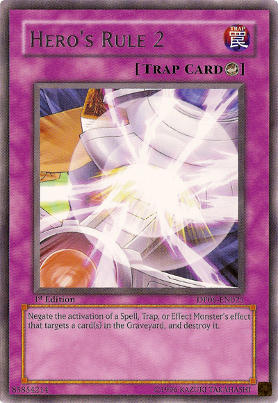 Hero's Rule 2 [DP06-EN025] Rare | Jomio and Rueliete's Cards and Comics
