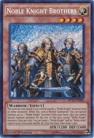 Noble Knight Brothers [MP15-EN046] Secret Rare | Jomio and Rueliete's Cards and Comics
