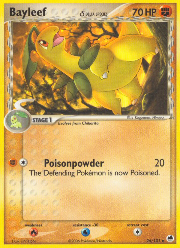 Bayleef (26/101) (Delta Species) [EX: Dragon Frontiers] | Jomio and Rueliete's Cards and Comics