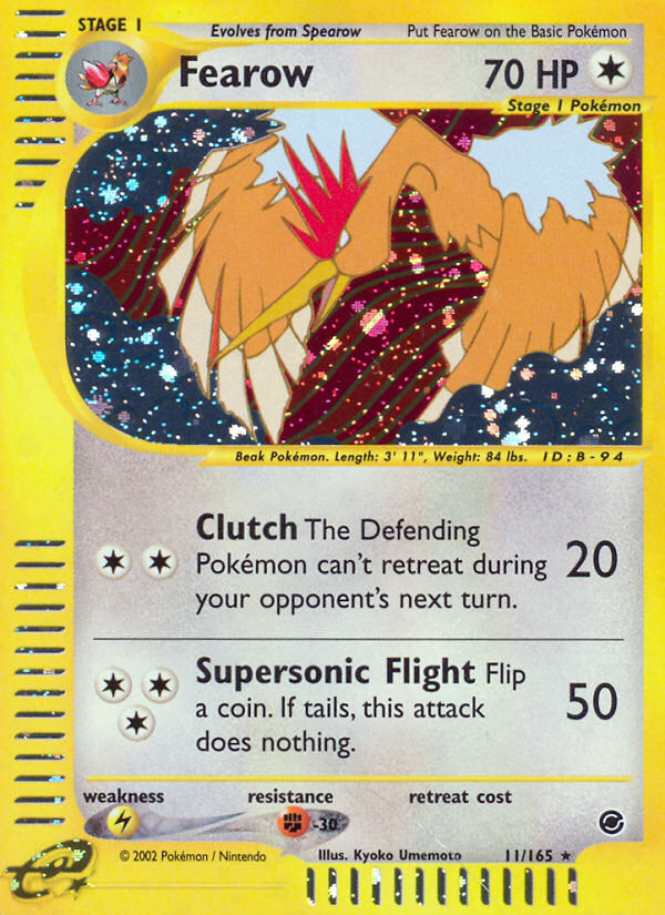 Fearow (11/165) [Expedition: Base Set] | Jomio and Rueliete's Cards and Comics