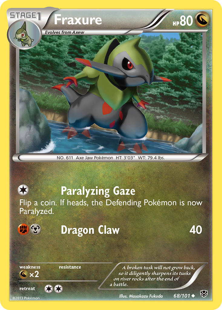 Fraxure (68/101) [Black & White: Plasma Blast] | Jomio and Rueliete's Cards and Comics