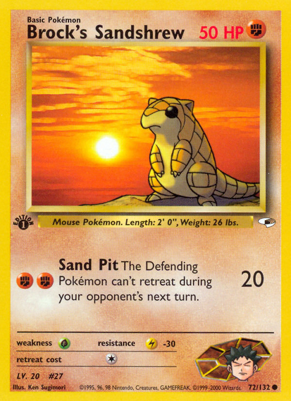 Brock's Sandshrew (72/132) [Gym Heroes 1st Edition] | Jomio and Rueliete's Cards and Comics