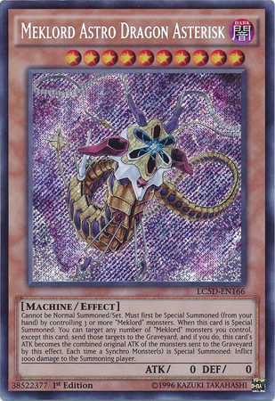 Meklord Astro Dragon Asterisk [LC5D-EN166] Secret Rare | Jomio and Rueliete's Cards and Comics