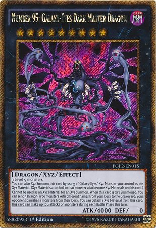 Number 95: Galaxy-Eyes Dark Matter Dragon [PGL2-EN015] Gold Secret Rare | Jomio and Rueliete's Cards and Comics