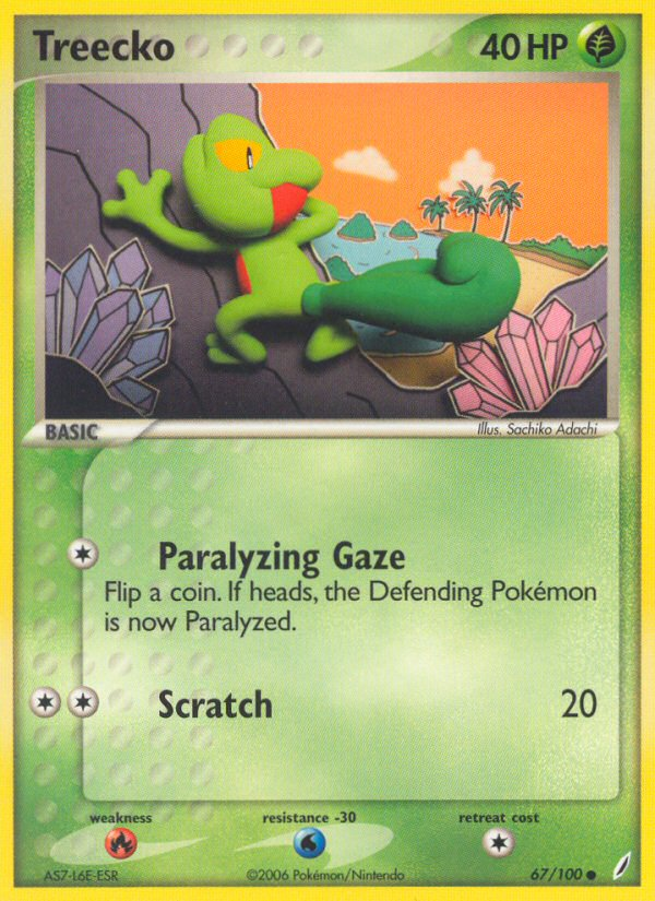 Treecko (67/100) [EX: Crystal Guardians] | Jomio and Rueliete's Cards and Comics
